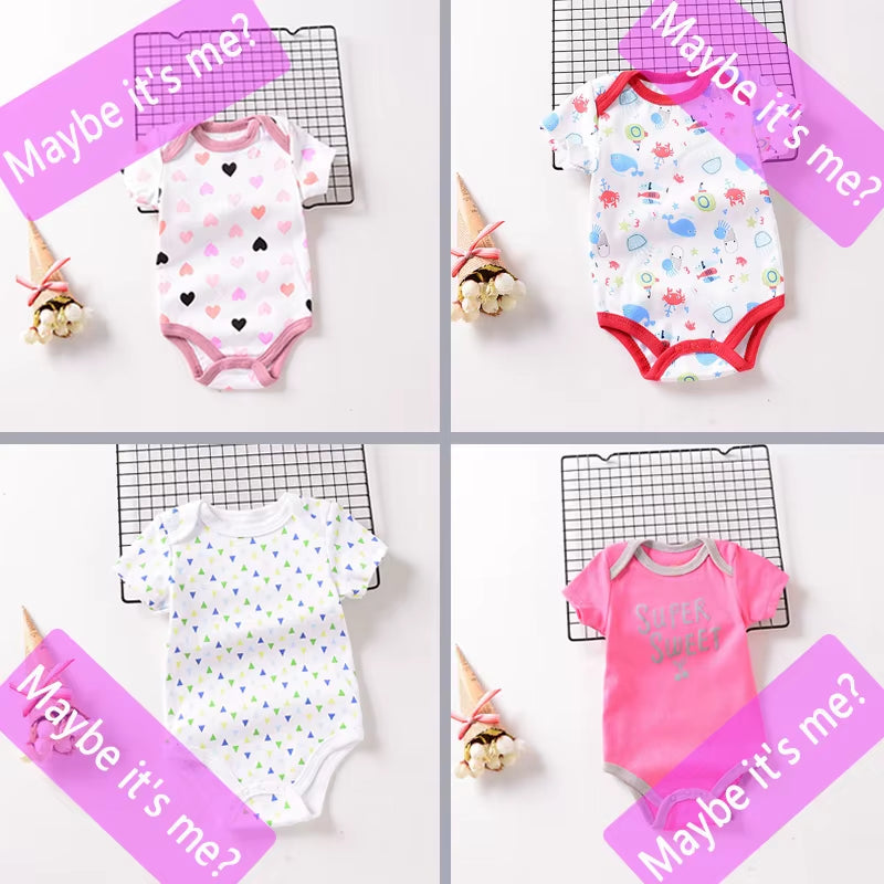 1-2 Pieces Baby Bodysuit for Newborns Summer Baby Romper Girl/Boy Clothes 0-12M Newborn Clothing Infant Soft Tight Baby Clothes