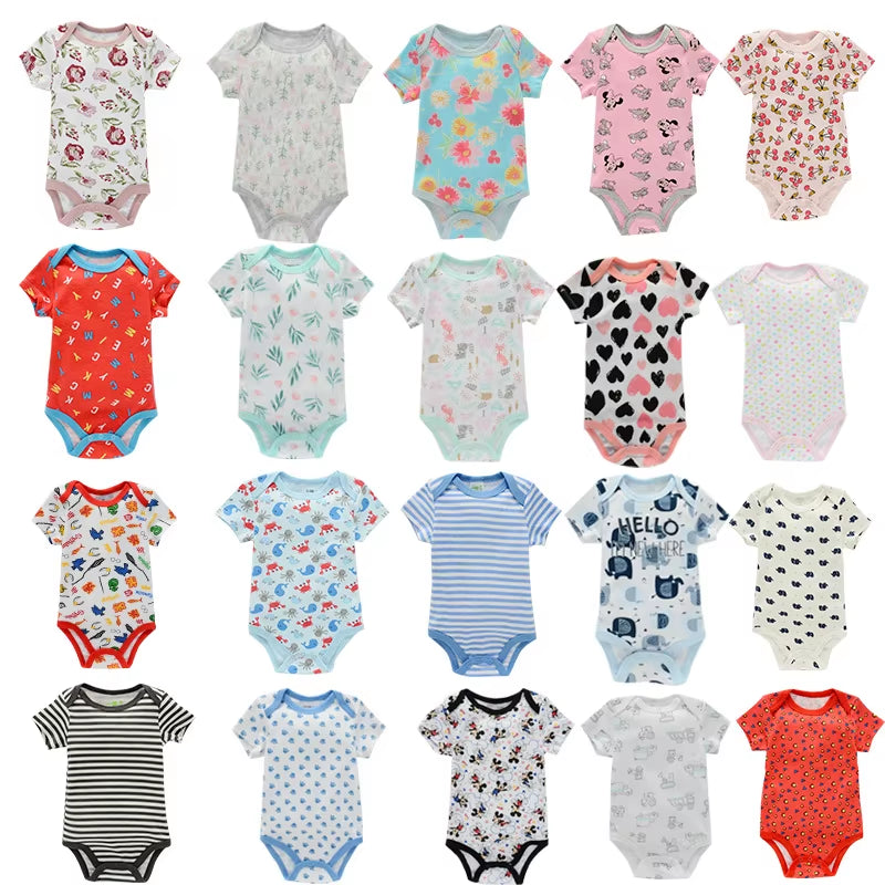 1-2 Pieces Baby Bodysuit for Newborns Summer Baby Romper Girl/Boy Clothes 0-12M Newborn Clothing Infant Soft Tight Baby Clothes