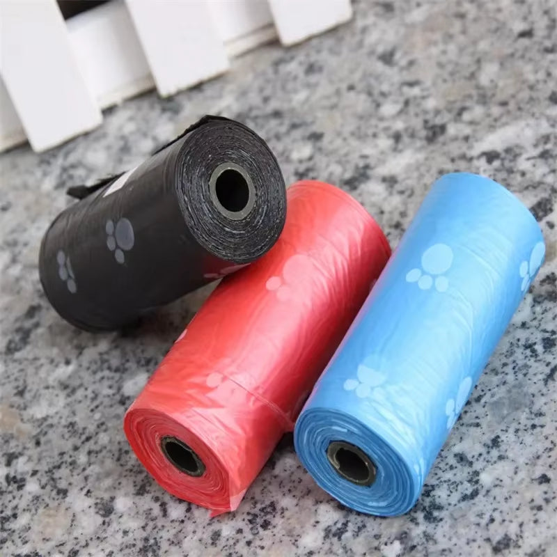 10/40Roll Dog Poop Bags for Dog Large Cat Waste Bags Doggie Outdoor Home Clean Refill Garbage Bag Pet Supplies 15 Bags/ Roll